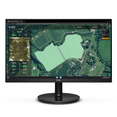 Mobile phone with orchard viewer app